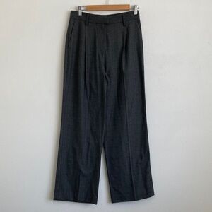 Aligne Morgan Pants Size 6 Gray Herringbone